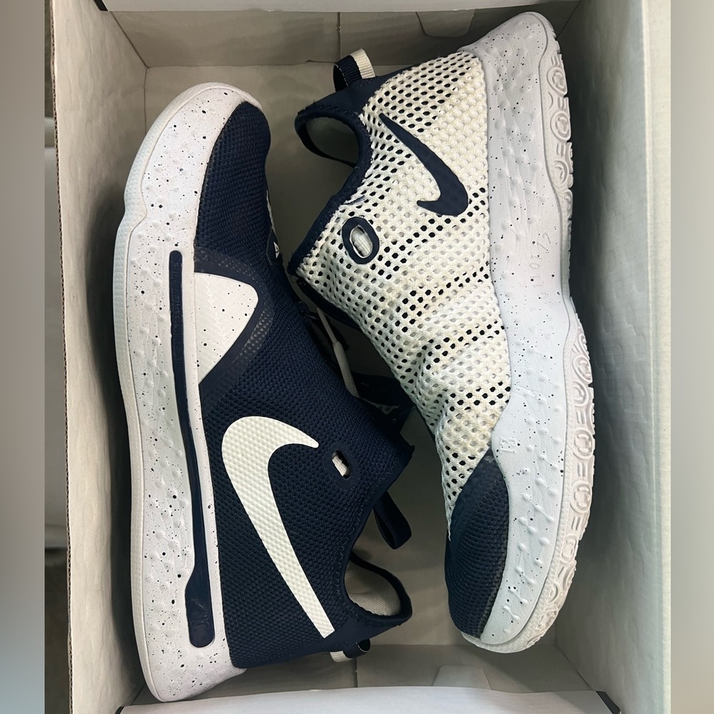 Nike Midnight Blue and White Sports Sneakers